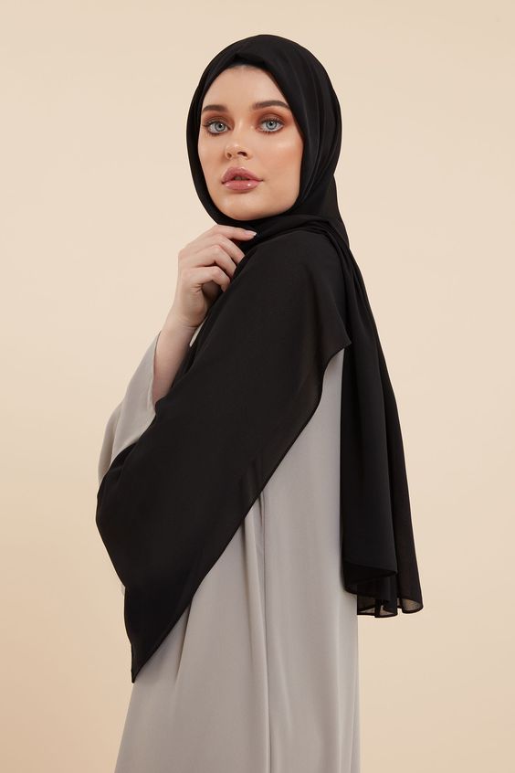 MOMIN BAZAAR MALAYSIAN GEORGETTE HIJAB/HIJAAB FOR WOMEN 70 CM BY 180 CM