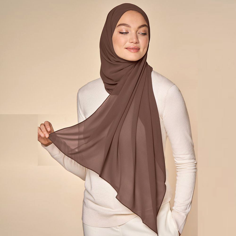 MOMIN BAZAAR MALAYSIAN GEORGETTE HIJAB/HIJAAB FOR WOMEN 70 CM BY 180 CM
