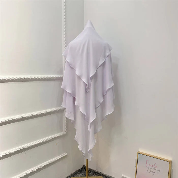 TRIPLE KAYER KHIMAR HIJAB FOR WOMEN