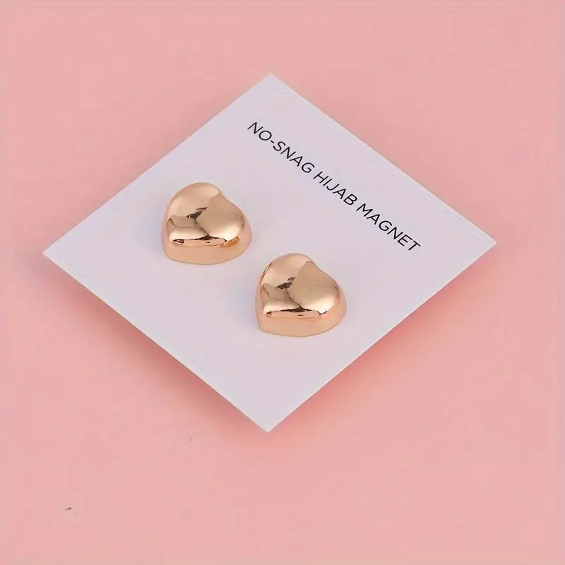 MOMIN BAZAAR HEART GLOSSY MAGNET HIJAB PIN FOR HIJAB