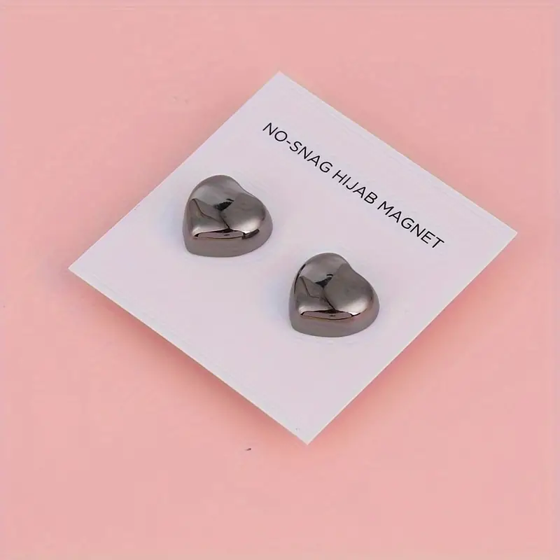 MOMIN BAZAAR HEART GLOSSY MAGNET HIJAB PIN FOR HIJAB