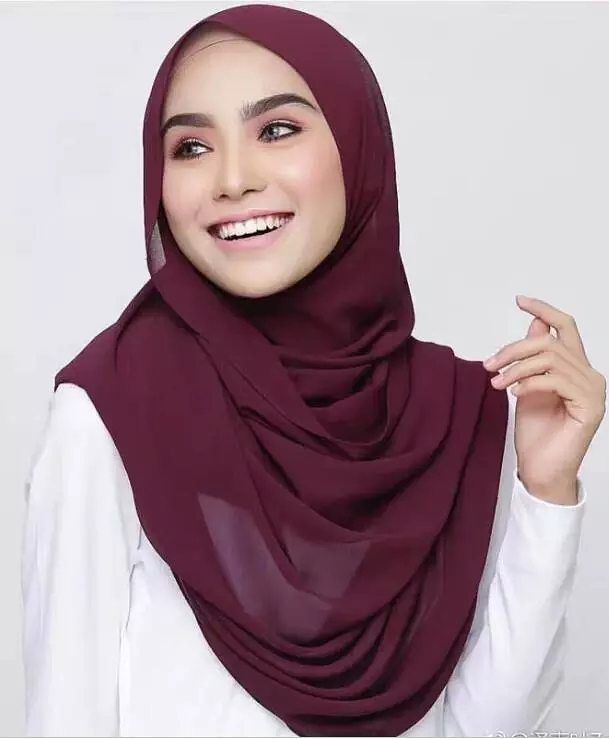 MOMIN BAZAAR MALAYSIAN GEORGETTE HIJAB/HIJAAB FOR WOMEN 70 CM BY 180 CM