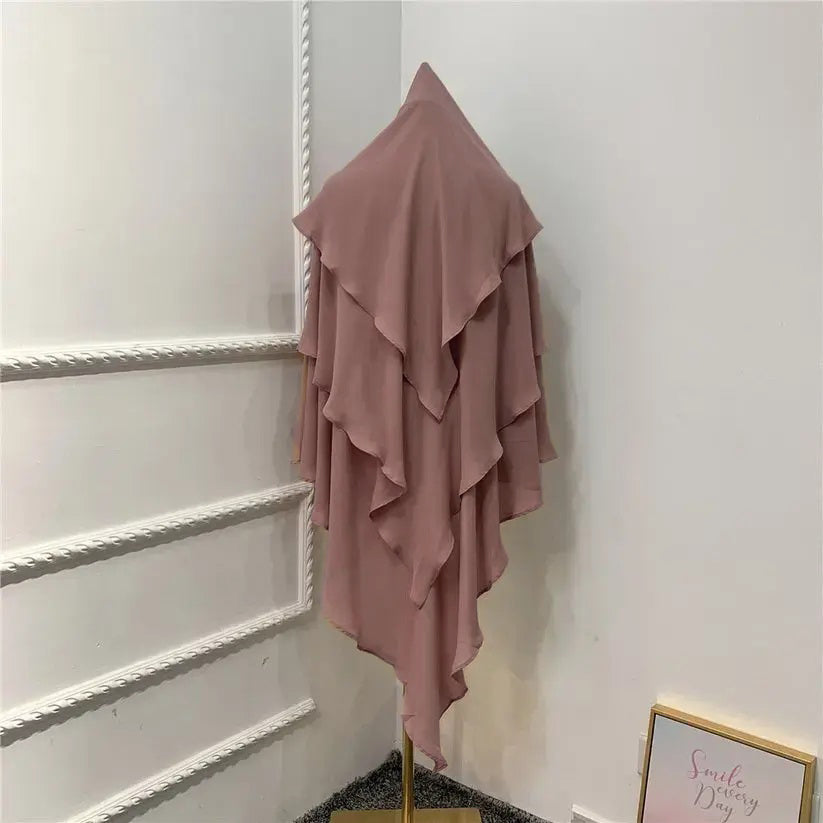 TRIPLE KAYER KHIMAR HIJAB FOR WOMEN