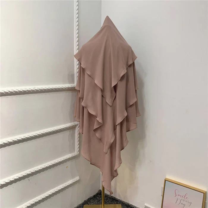 TRIPLE KAYER KHIMAR HIJAB FOR WOMEN