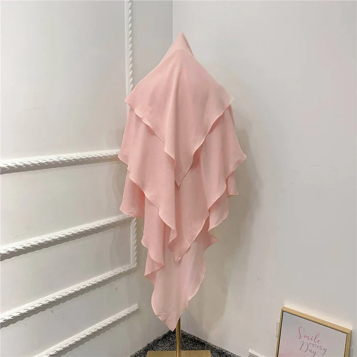 TRIPLE KAYER KHIMAR HIJAB FOR WOMEN
