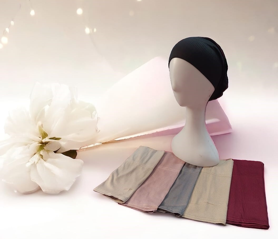 RIBBED HIJAB TUBE CAP FOR HIJAB
