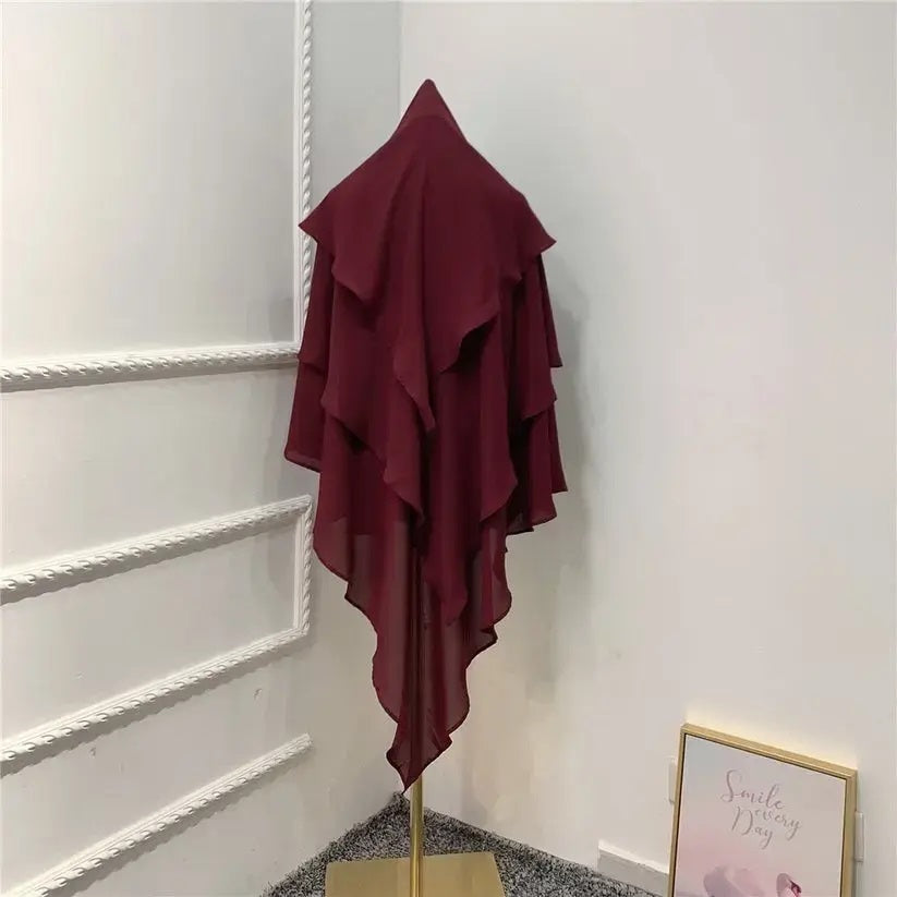 TRIPLE KAYER KHIMAR HIJAB FOR WOMEN
