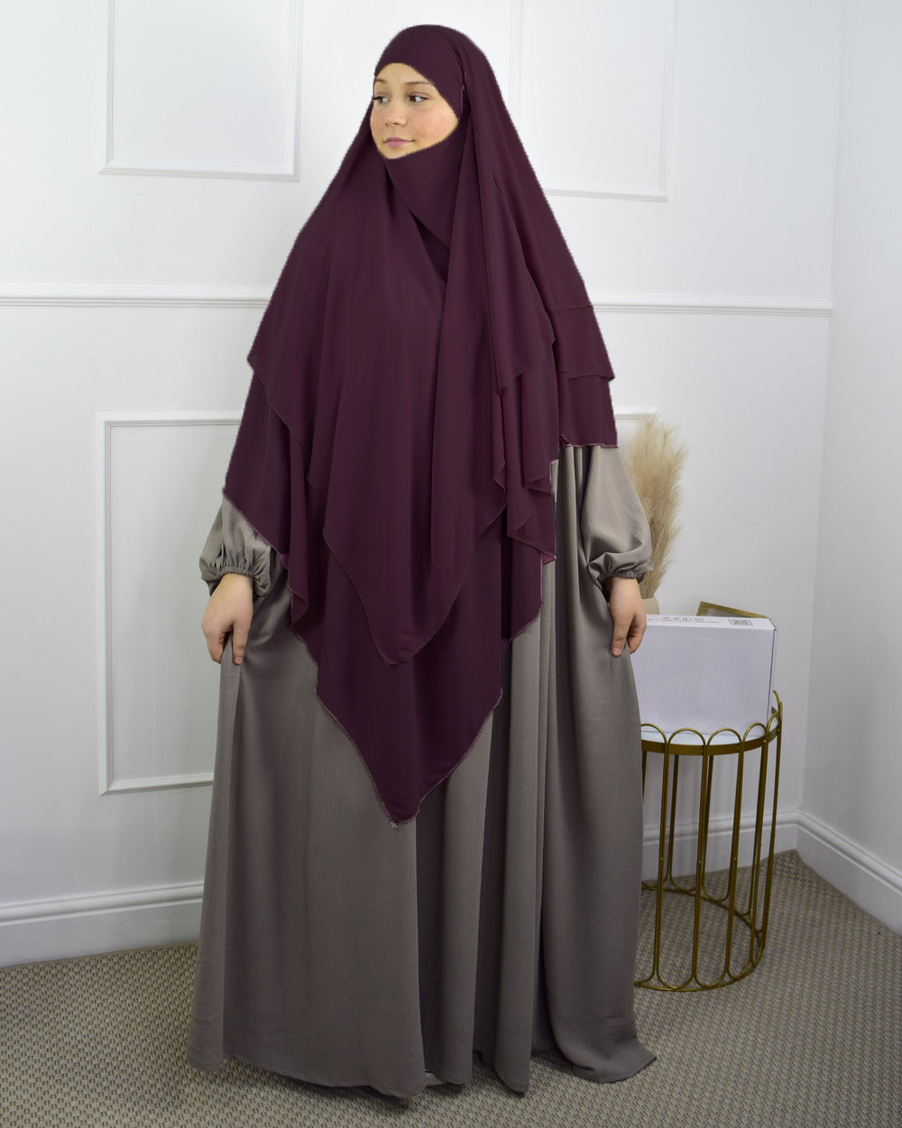 TRIPLE KAYER KHIMAR HIJAB FOR WOMEN