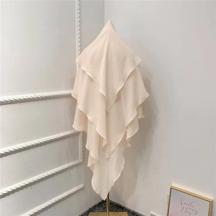 TRIPLE KAYER KHIMAR HIJAB FOR WOMEN