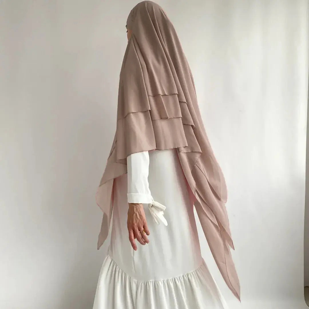 TRIPLE KAYER KHIMAR HIJAB FOR WOMEN