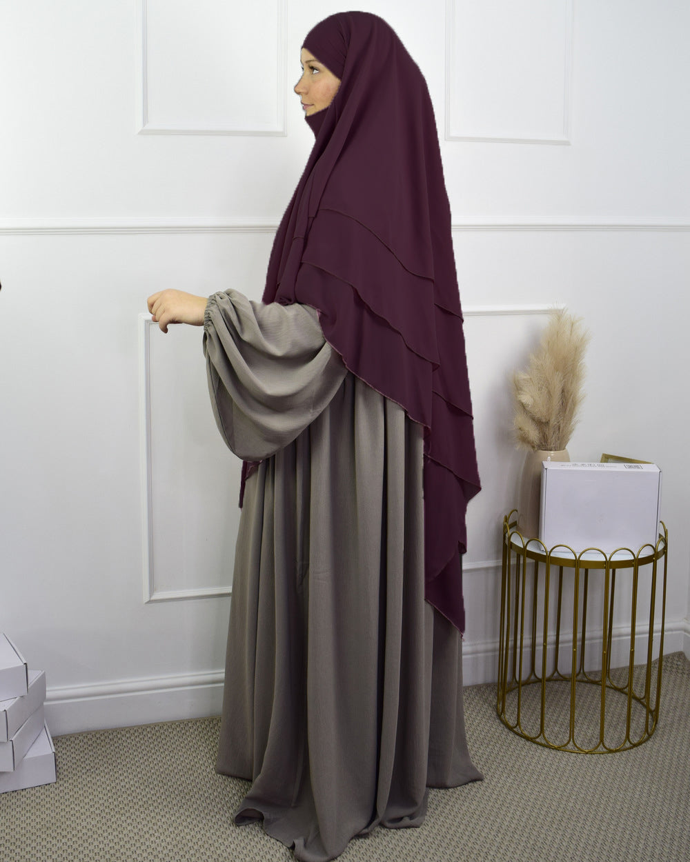 TRIPLE KAYER KHIMAR HIJAB FOR WOMEN
