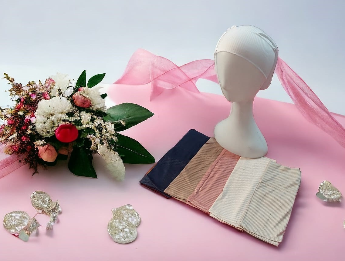 RIBBED HIJAB TUBE CAP FOR HIJAB