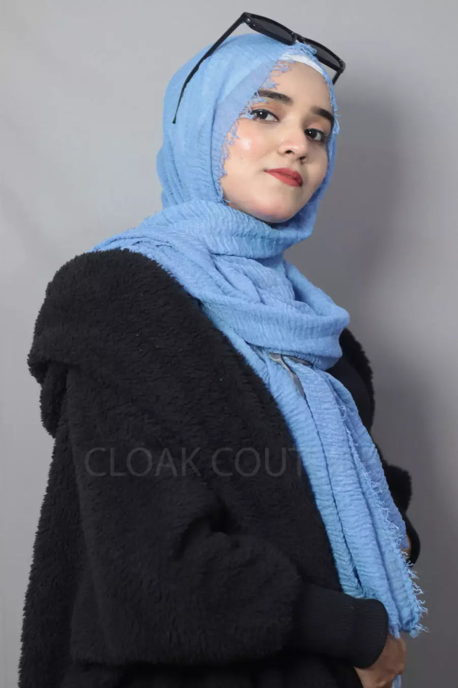 CRINKLE COTTON HIJAB FOR WOMEN 70 CM BY 180 CM