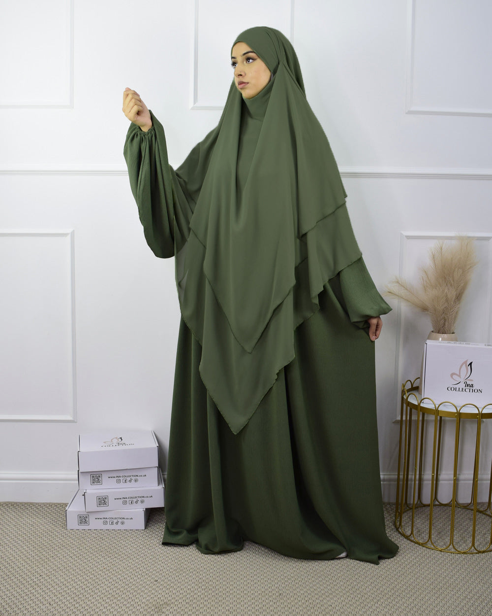 TRIPLE KAYER KHIMAR HIJAB FOR WOMEN