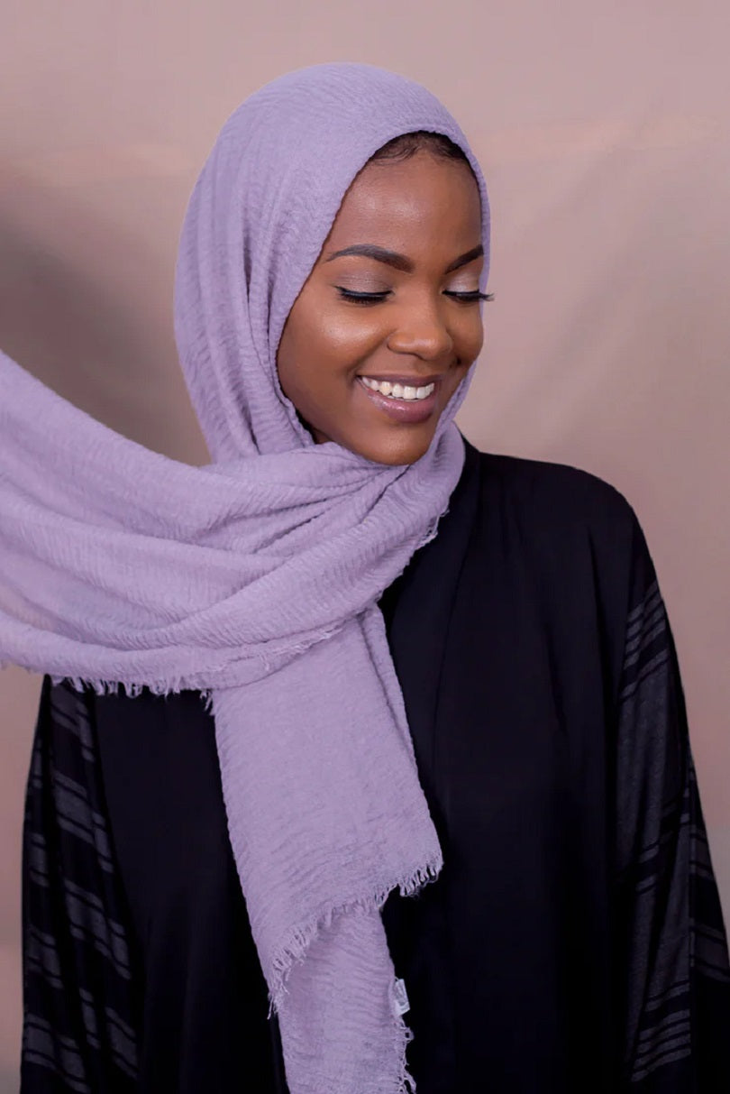 CRINKLE COTTON HIJAB FOR WOMEN 70 CM BY 180 CM