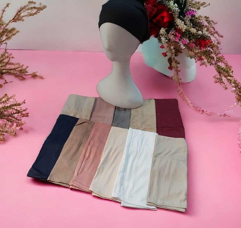 RIBBED HIJAB TUBE CAP FOR HIJAB
