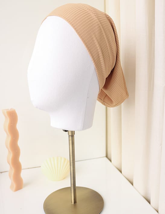 RIBBED HIJAB TUBE CAP FOR HIJAB