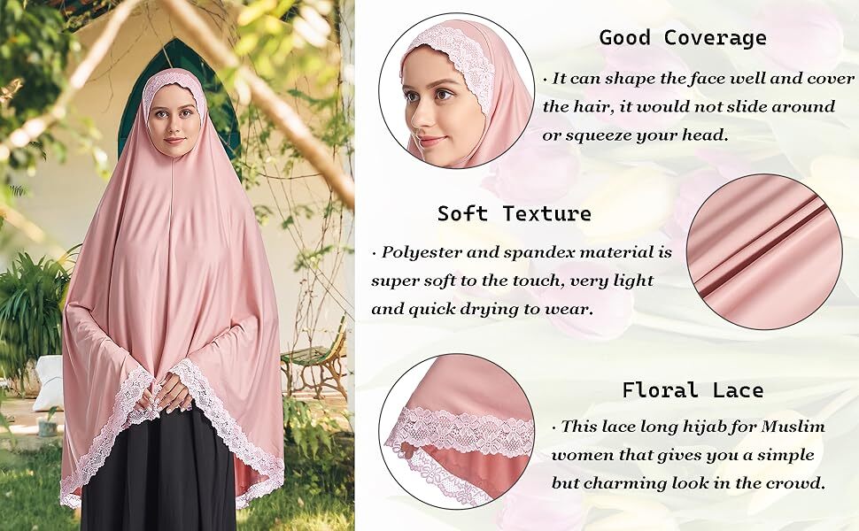 Rumali Hijab Naqaab for Women – Crystal Lycra Fabric with Elegant Lace Border | Abaya Style Veil