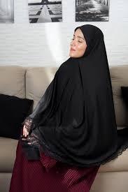 Rumali Hijab Naqaab for Women – Crystal Lycra Fabric with Elegant Lace Border | Abaya Style Veil