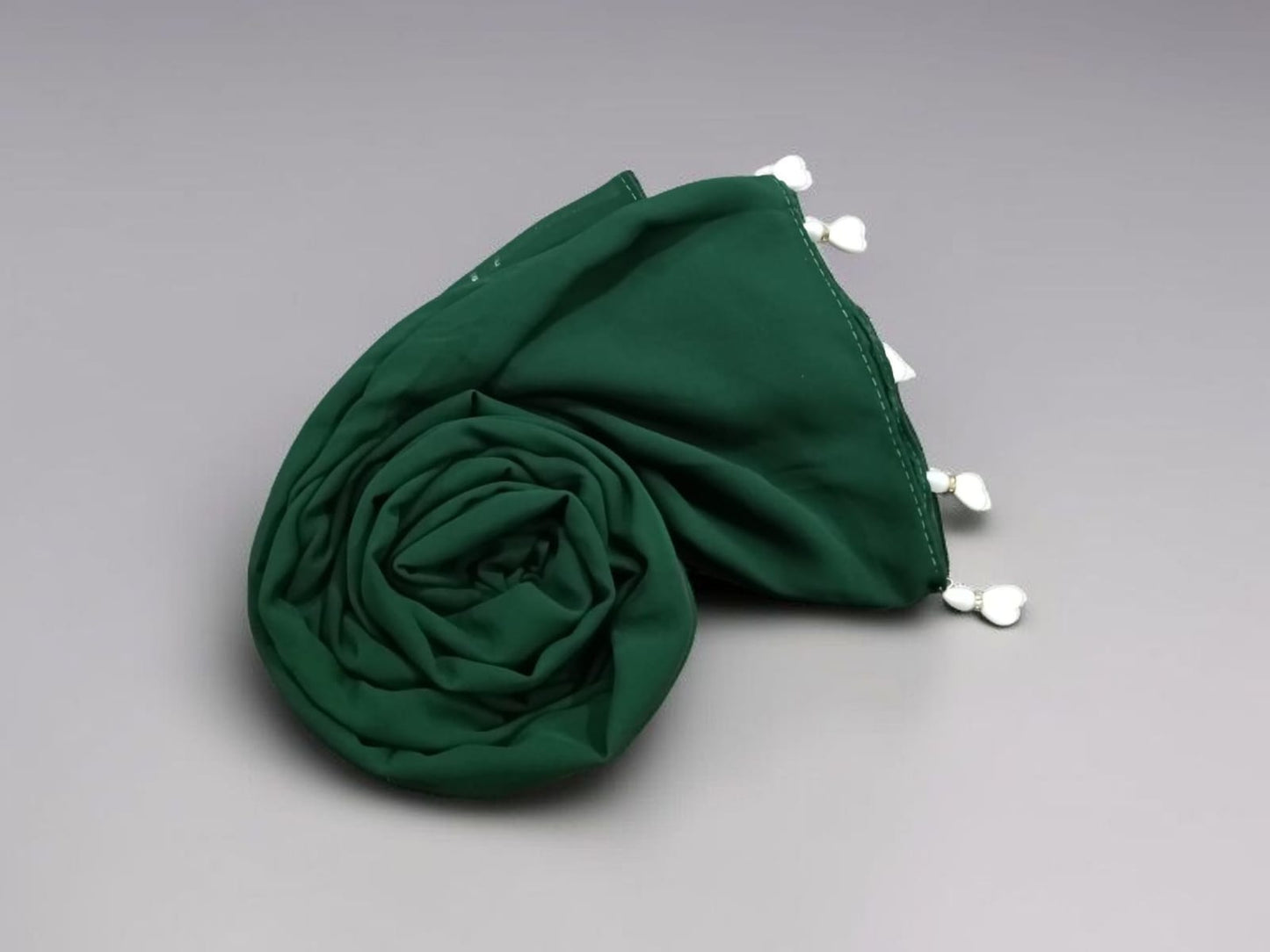 Heart Moti Latkan Hijab | Malaysian Diamond Georgette | 170 cm x 70 cm | Elegant Party & Daily Wear Hijab
