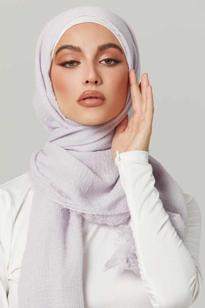 CRINKLE COTTON HIJAB FOR WOMEN 70 CM BY 180 CM