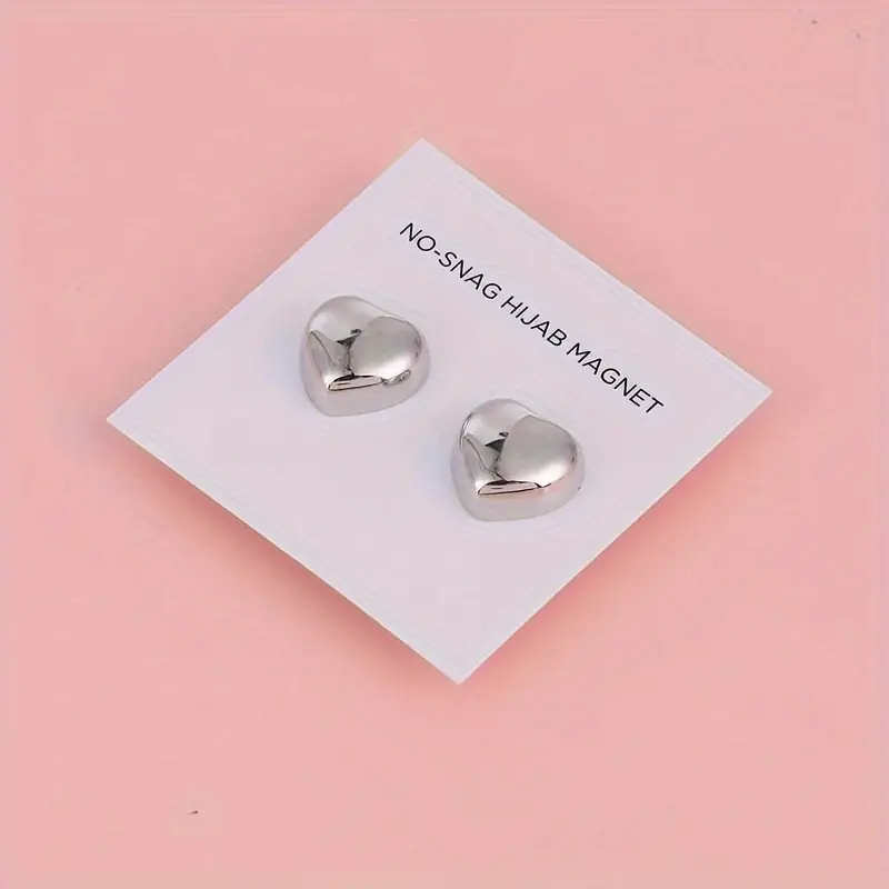 MOMIN BAZAAR HEART GLOSSY MAGNET HIJAB PIN FOR HIJAB