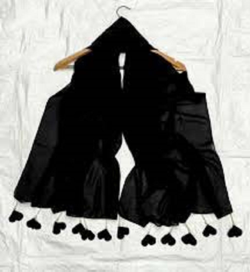 PREMIUM MALAYSIAN GEORGETTE HEART PEARL LATKAN HIJAB FOR WOMEN 180 CM BY 80 CM