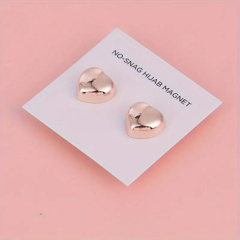 MOMIN BAZAAR HEART GLOSSY MAGNET HIJAB PIN FOR HIJAB