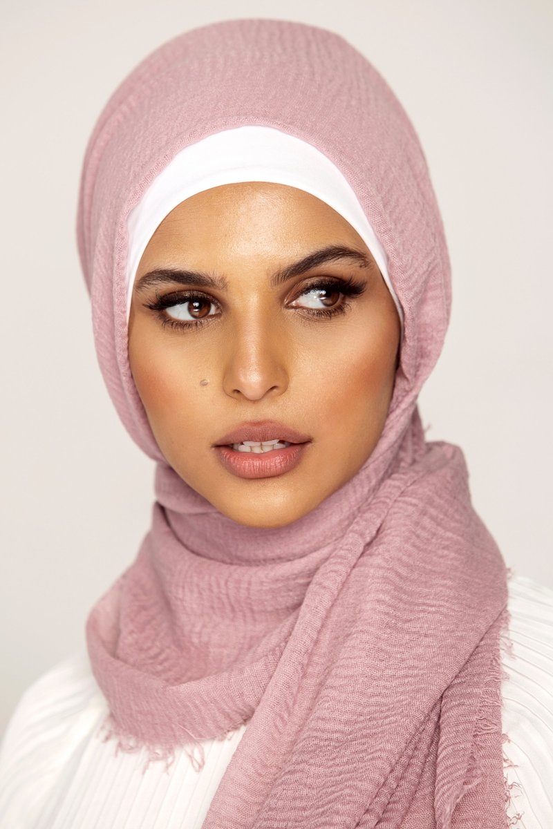 CRINKLE COTTON HIJAB FOR WOMEN 70 CM BY 180 CM