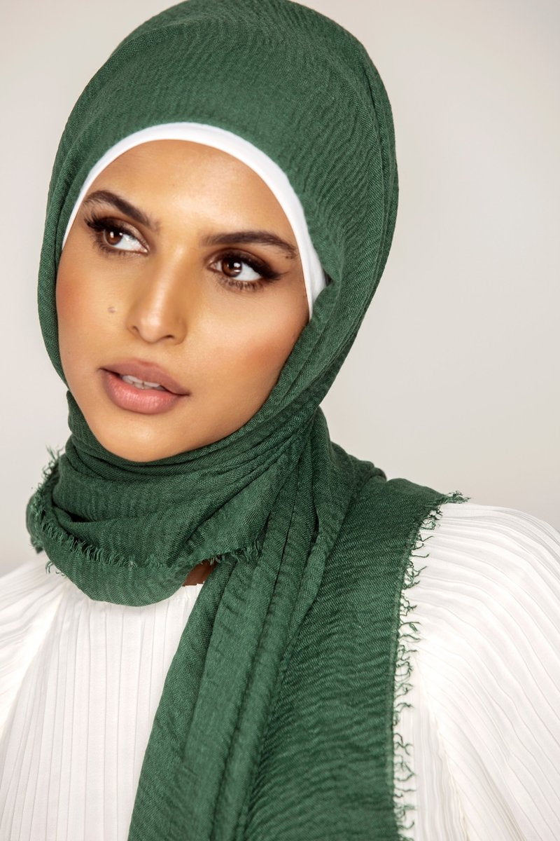CRINKLE COTTON HIJAB FOR WOMEN 70 CM BY 180 CM