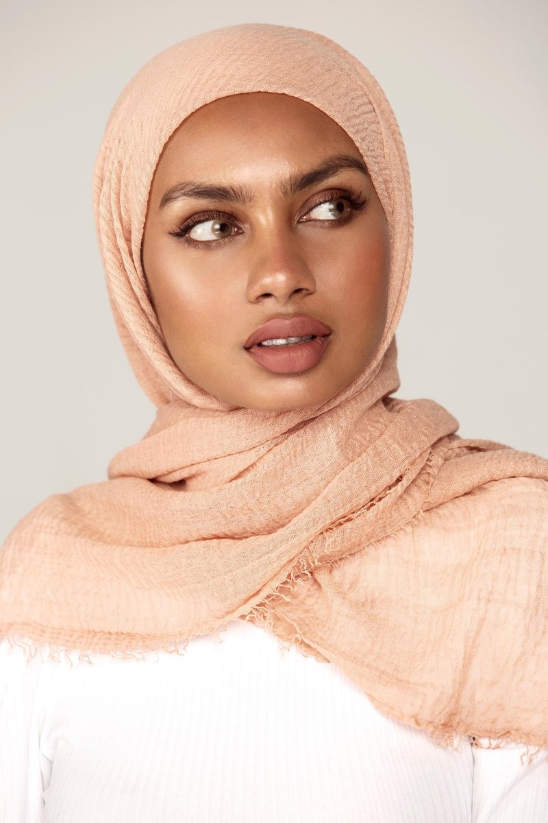 CRINKLE COTTON HIJAB FOR WOMEN 70 CM BY 180 CM