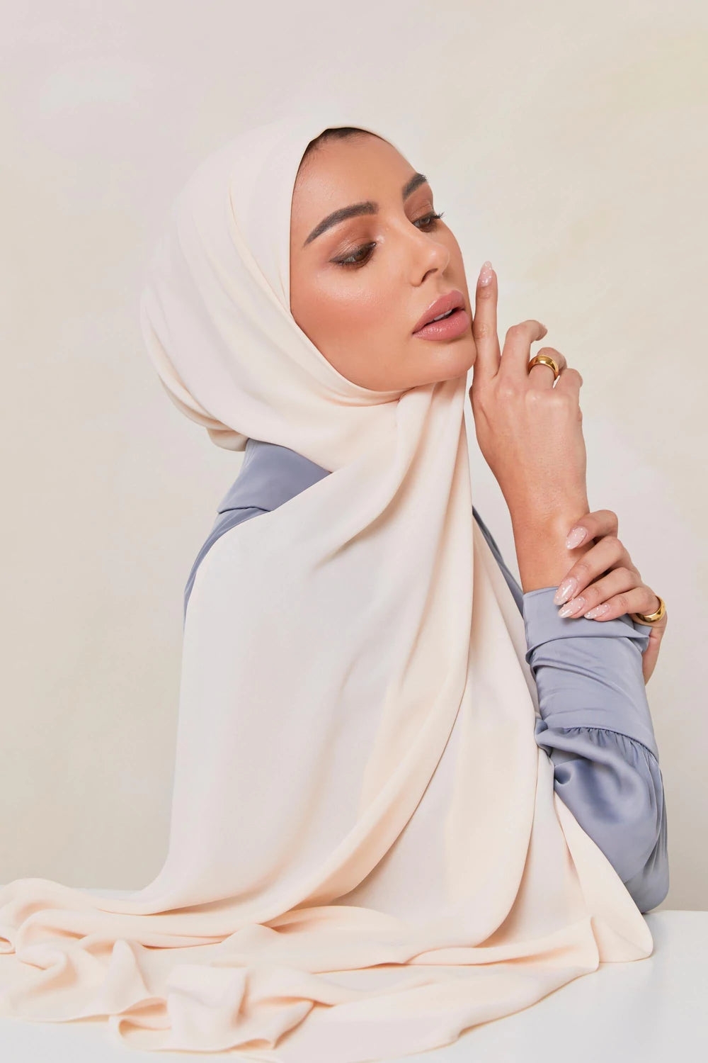 MOMIN BAZAAR MALAYSIAN GEORGETTE HIJAB/HIJAAB FOR WOMEN 70 CM BY 180 CM