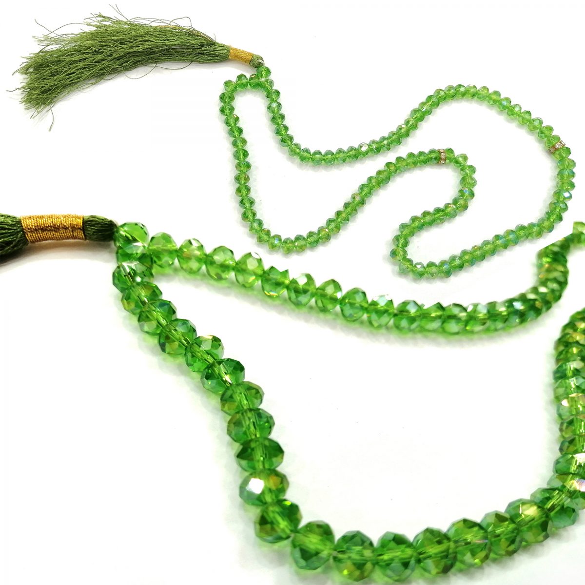BLACK CRYSTAL SHINE TASBEEH/TASBIH/MISBAHA/DIKR TASBIH CRYSTAL TASBEEH