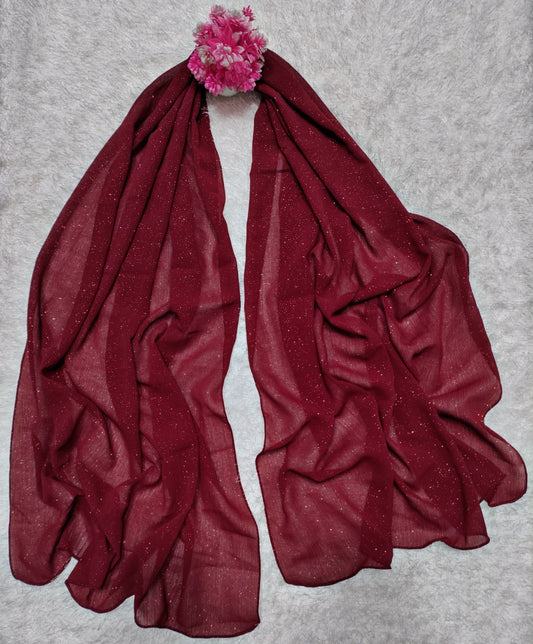 MOMIN BAZAAR SHIMMER GEORGETTE PLEATED HIJAB