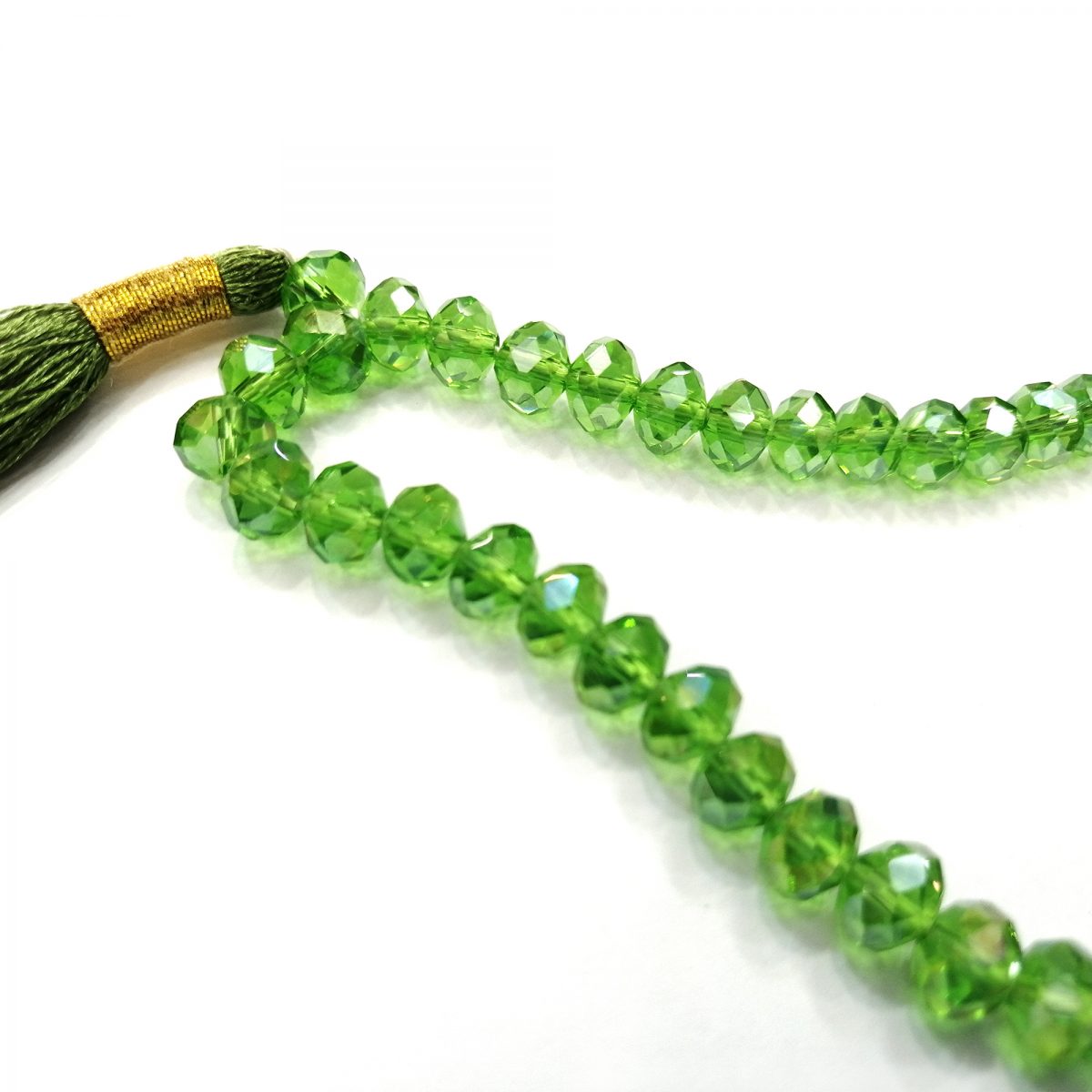 BLACK CRYSTAL SHINE TASBEEH/TASBIH/MISBAHA/DIKR TASBIH CRYSTAL TASBEEH
