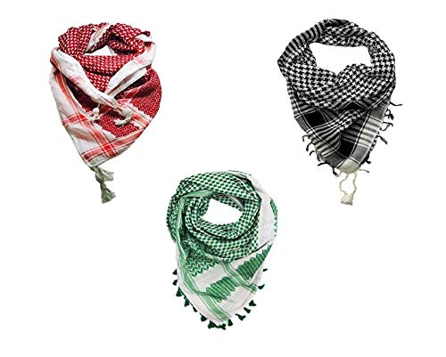 KEFFIYEH /ARAFAT SCARF HAJI RUMAAL PACK OF 3