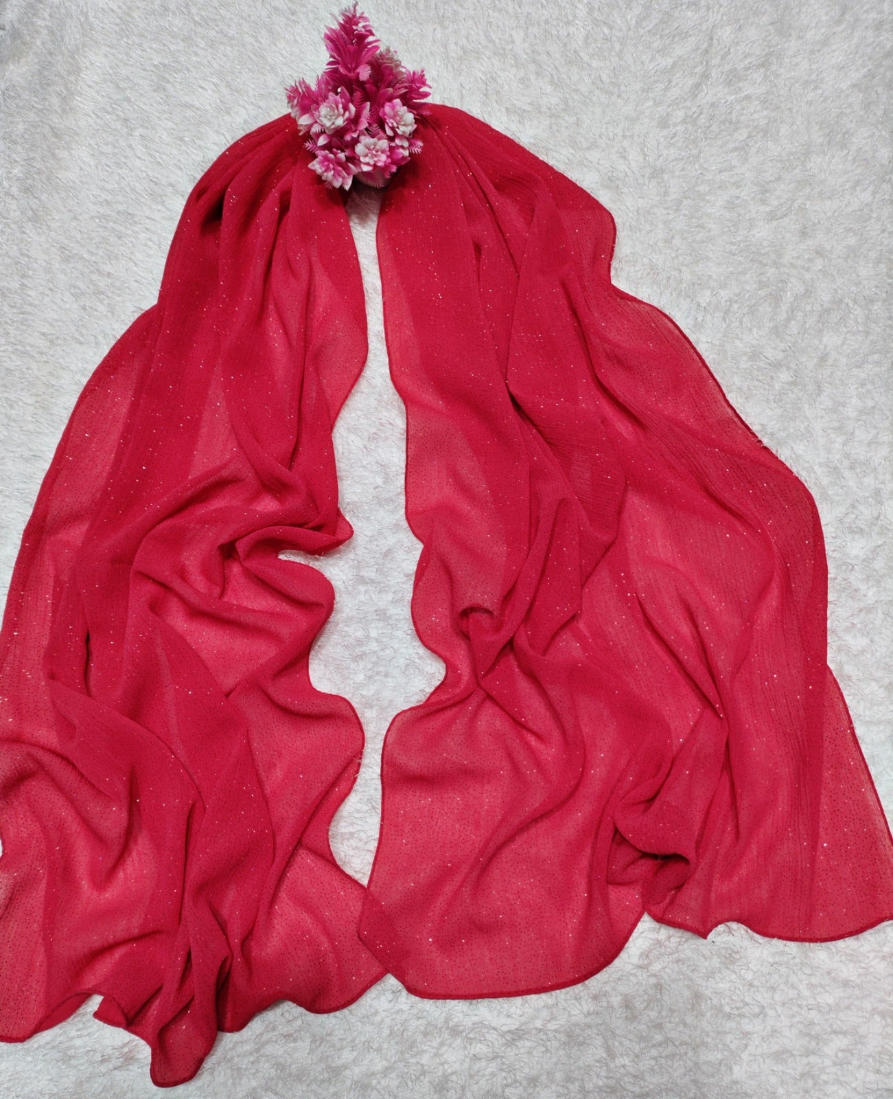 MOMIN BAZAAR SHIMMER GEORGETTE PLEATED HIJAB