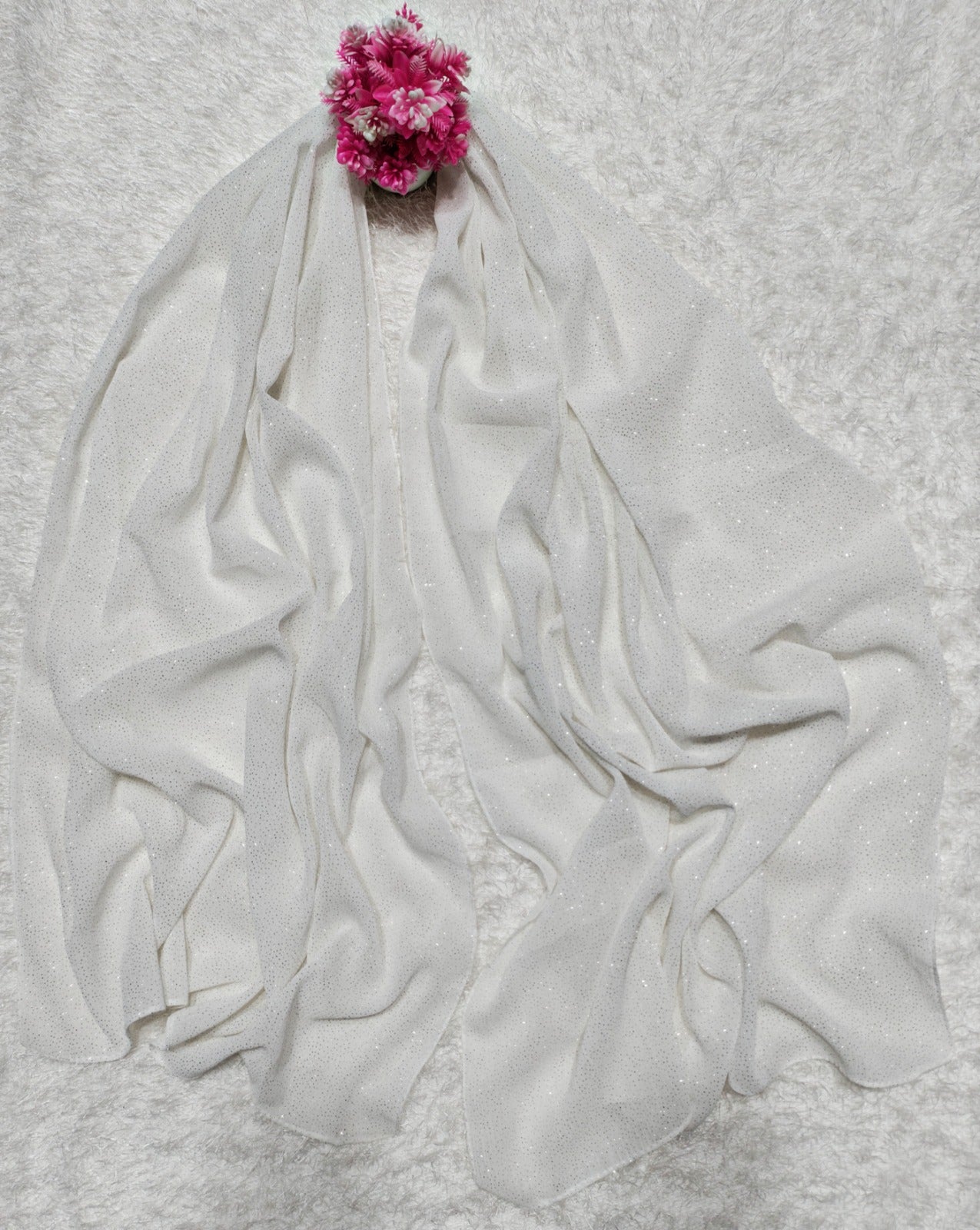 MOMIN BAZAAR SHIMMER GEORGETTE PLEATED HIJAB