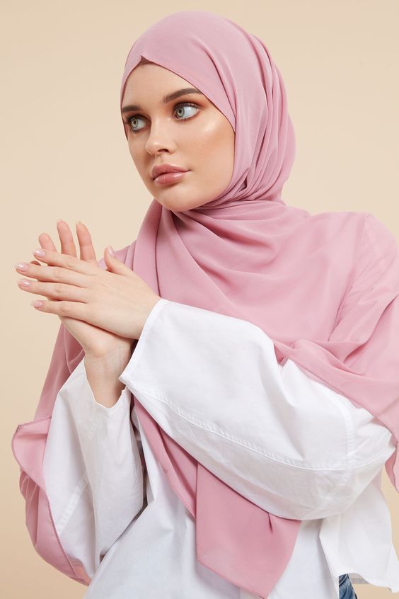 MOMIN BAZAAR MALAYSIAN GEORGETTE HIJAB/HIJAAB FOR WOMEN 70 CM BY 180 CM