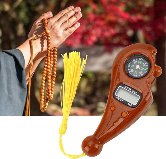 Digital Finger Tasbeeh Misbaha Counter for Prayer Islamic Tasbih Muslim WITH COMPASS TASBEEH