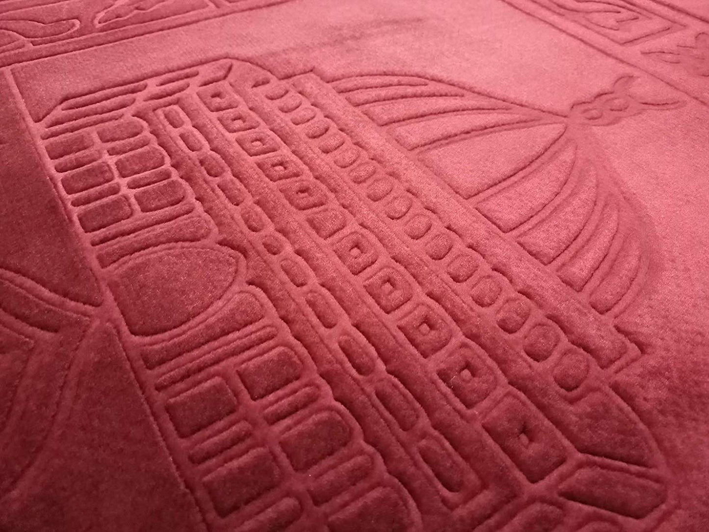 Janamaz Momin Bazaar High Quality Islamic Muslim Janamaz Musallah Prayer Mat Rug JUMBO WELVET RED