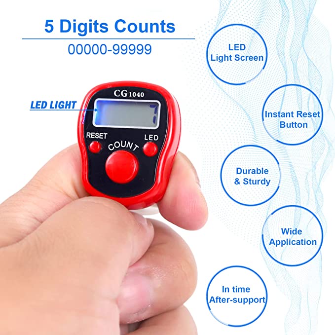 Digital Finger Tasbeeh Misbaha Counter for Prayer Islamic Tasbih Muslim