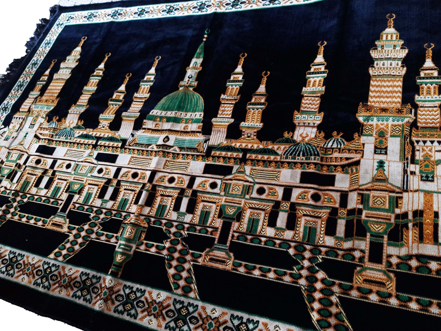 Turkish Islamic Tapestry Wall Decor Carpet - Wall Hanging Medina Design (Black) Size -5.3 feet by 3.3 feet (Copy)