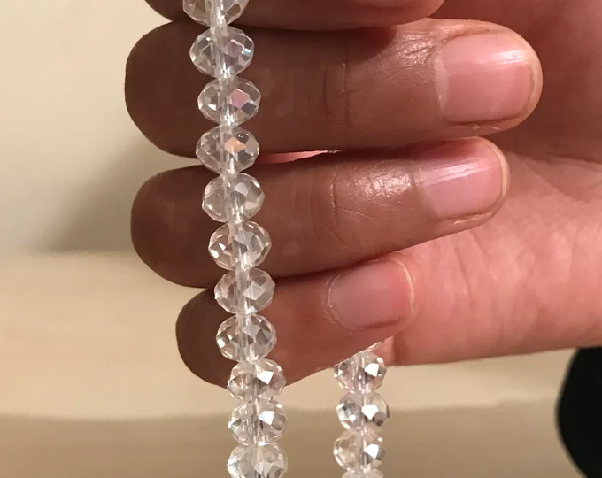 BLACK CRYSTAL SHINE TASBEEH/TASBIH/MISBAHA/DIKR TASBIH CRYSTAL TASBEEH