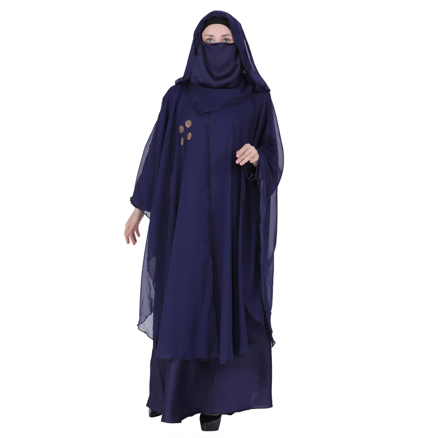 MOMIN BAZAAR CRYSTAL ABAYA WITH HIJAAB & NAQAAB