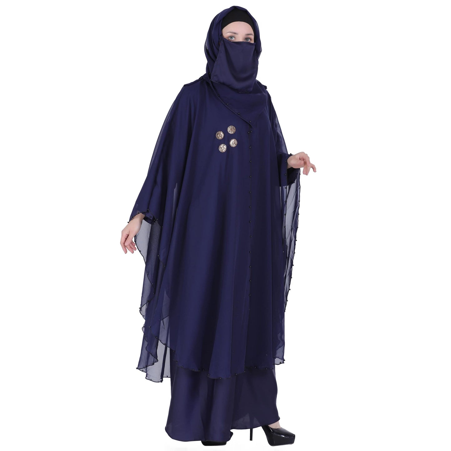 MOMIN BAZAAR CRYSTAL ABAYA WITH HIJAAB & NAQAAB