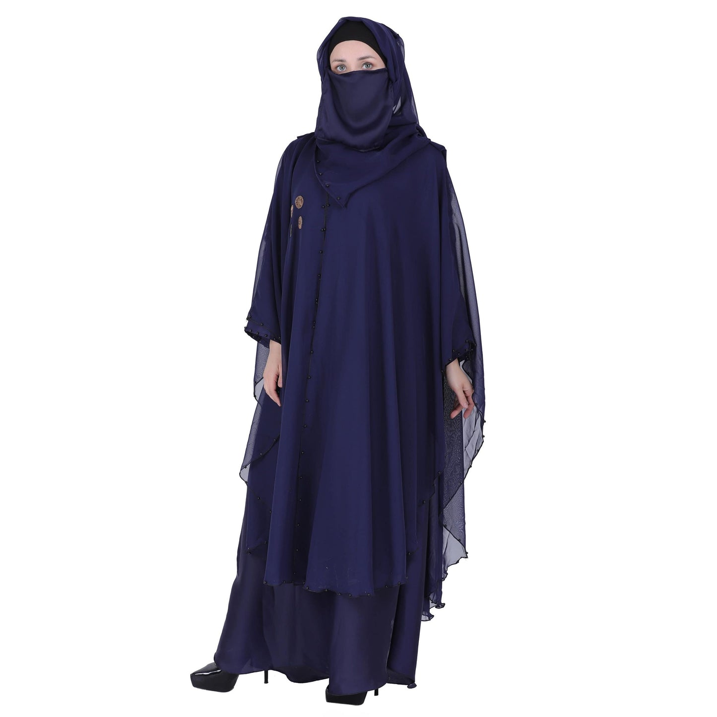 MOMIN BAZAAR CRYSTAL ABAYA WITH HIJAAB & NAQAAB