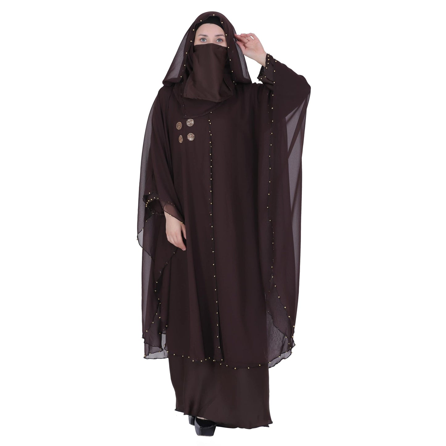 MOMIN BAZAAR CRYSTAL ABAYA WITH HIJAAB & NAQAAB