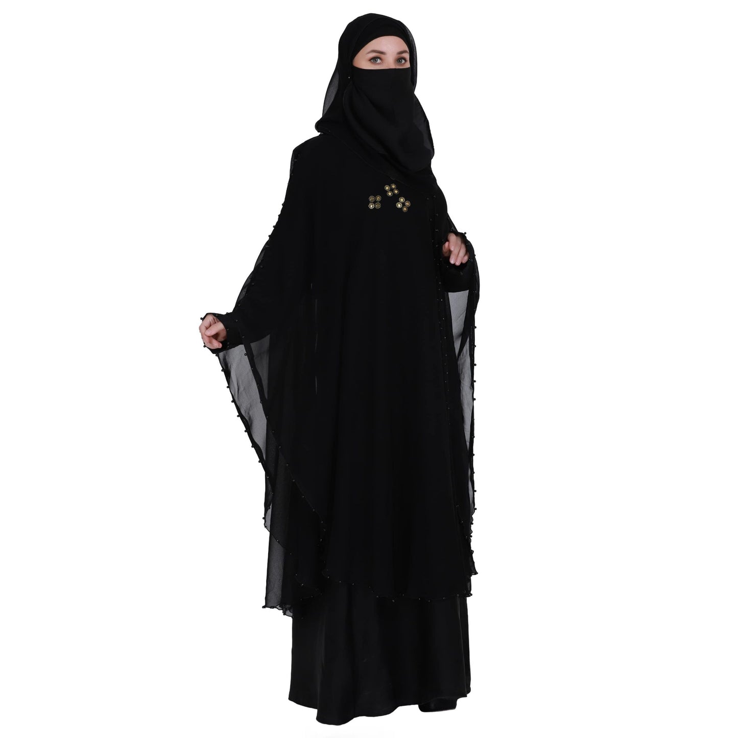 MOMIN BAZAAR CRYSTAL ABAYA WITH HIJAAB & NAQAAB