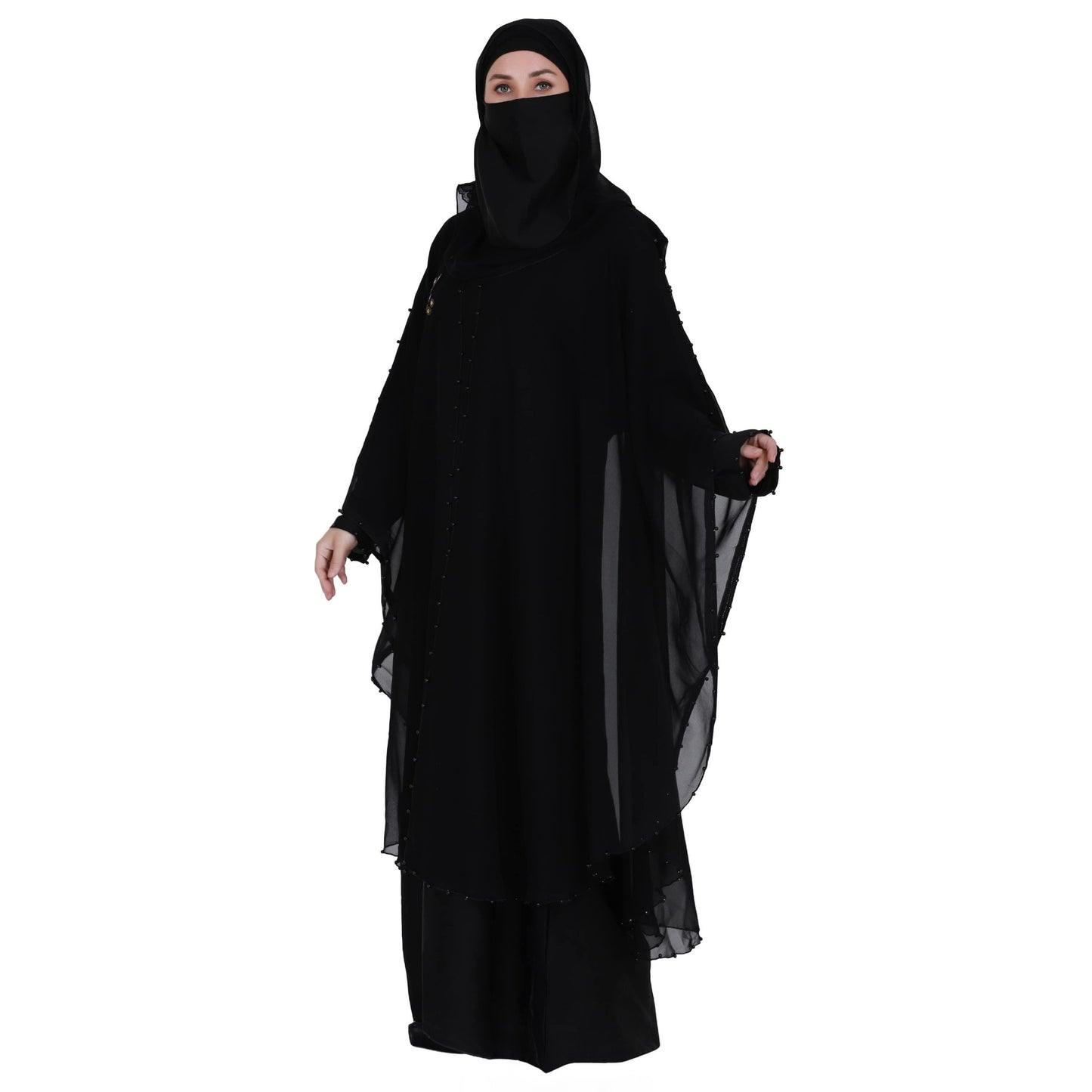 MOMIN BAZAAR CRYSTAL ABAYA WITH HIJAAB & NAQAAB